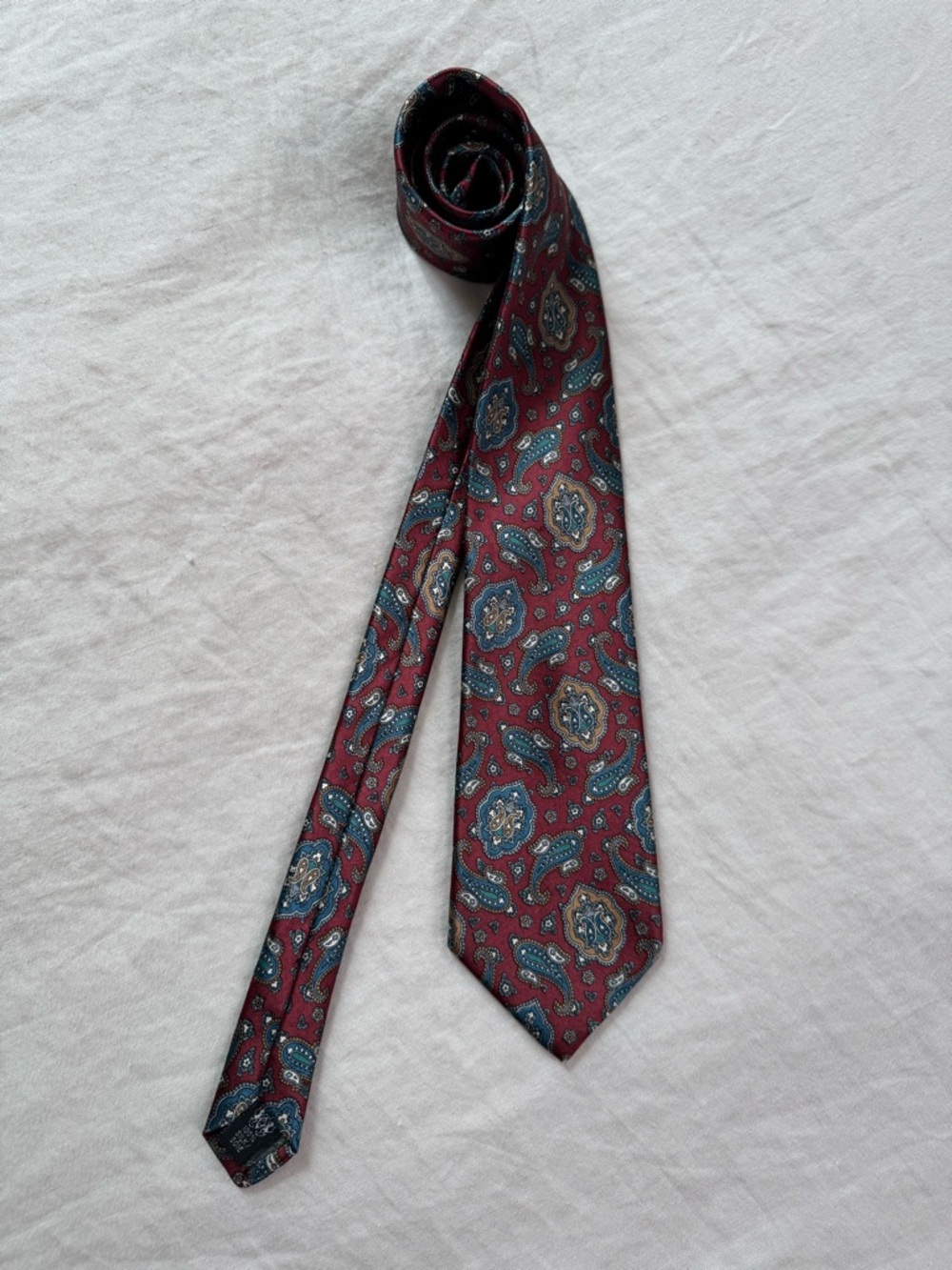 Lanvin Paris Paisley Silk Tie